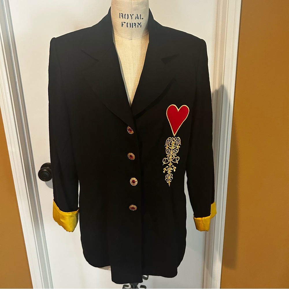 Vintage Criscion Women's Blazer with Heart Detail